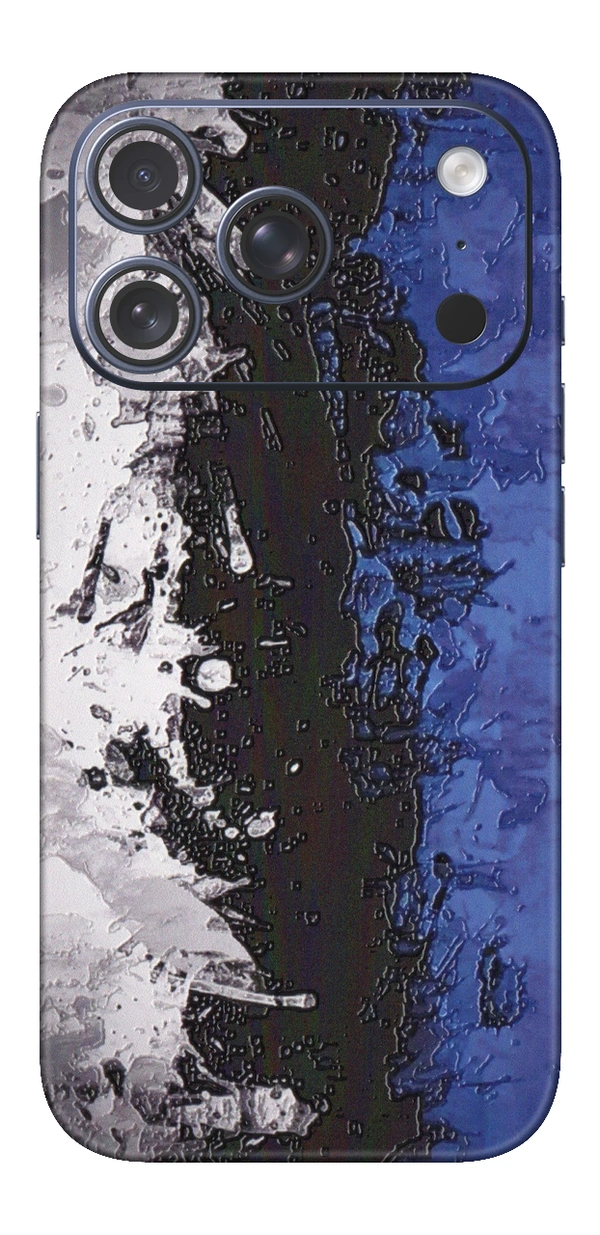 Sparkling Blue Splatters skin design