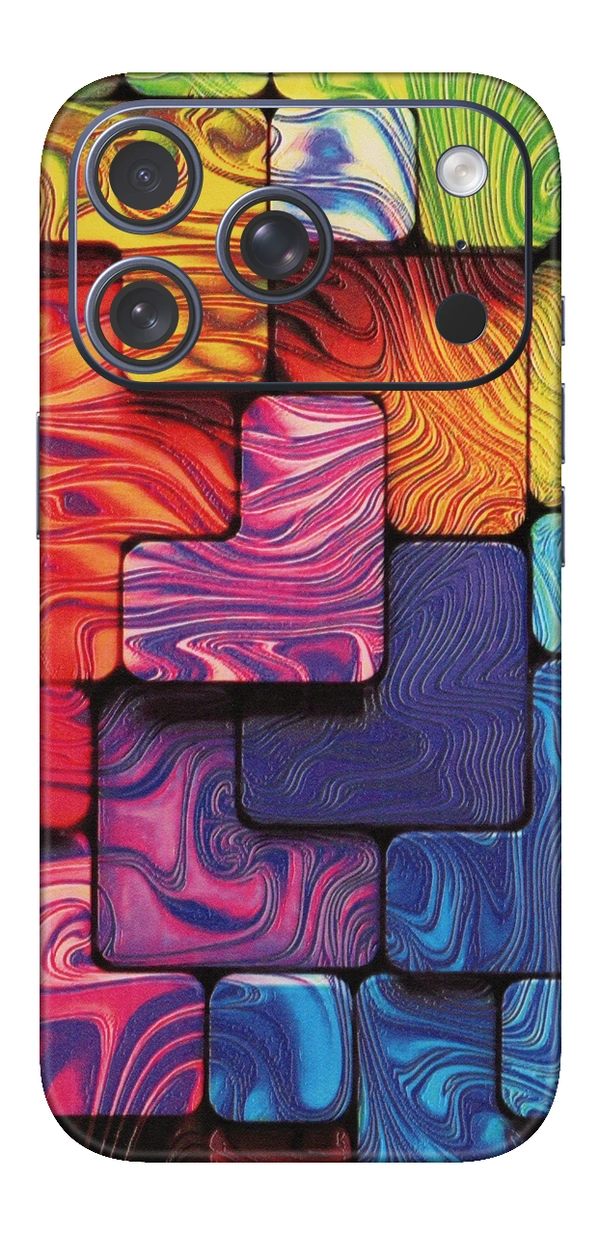 Tetris Swirly Blocks skin design
