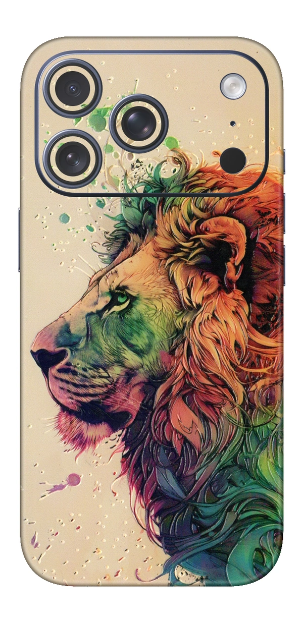 Colorful Lion skin design